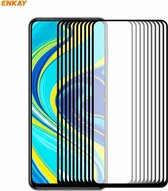 Voor Redmi Note 9S / Note 9 Pro 10 STUKS ENKAY Hat-Prince Full Glue 0.26mm 9H 2.5D Gehard glas Volledige dekking Film