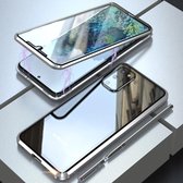 Voor Galaxy S20 + schokbestendig dubbelzijdig gehard glas magnetische aantrekkingskracht Case met zwarte cameralens beschermhoes (zilver)