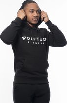 Wolftech Gymwear Hoodie Heren / Hoodie Dames - Zwart - XXL - Met Groot Logo - Fitness - Unisex