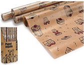 Cadeaupapier Inpakpapier Decoratief (70 x 200 cm) set van 5 rollen