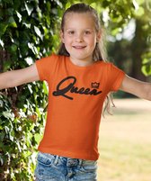 Oranje Koningsdag T-Shirt Kind Queen Black (1-2 jaar - MAAT 86/92) | Oranje  kleding &... | bol.com