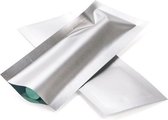 Plastiek Zakken Mat Zilver 3.8x10.2cm Sealbaar permanente Sluiting (100 stuks)
