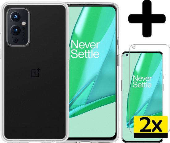 Coque OnePlus 9 Transparente Avec 2 Protecteurs D'écran - Coque OnePlus 9 Housse En Siliconen Avec 2 Protecteurs D'écran - Transparent