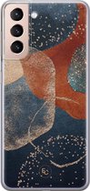 Samsung Galaxy S21 siliconen hoesje - Abstract Terracotta - Soft Case Telefoonhoesje - Multi - Print