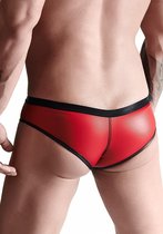 Wetlook Men's brazilian style briefs - Red - 2XL - Lingerie For Him - Brief