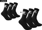 Starter - 6-Pack Crew Socks - Crew Sokken - 31 - 34 - Zwart