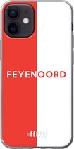 6F hoesje - geschikt voor iPhone 12 Mini -  Transparant TPU Case - Feyenoord - met opdruk #ffffff
