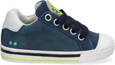 Bunnies JR 221230-528 Jongens Lage Sneakers - Blauw - Leer - Veters