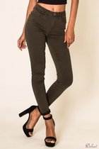 Broek Dulani hoge taille push-up kaki bruin