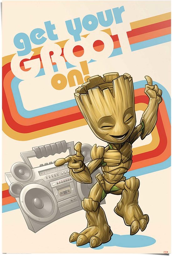 Get Your Groot On Guardians Of The Galaxy I Am Groot Bebe Groot Affiche 61 X 91 Cm Bol Com