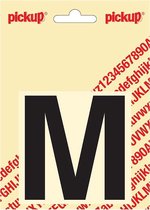 Pickup plakletter Helvetica 80 mm - zwart M