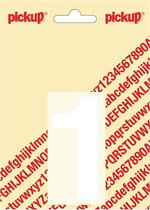 Pickup plakcijfer Helvetica 80 mm - wit 1