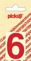 Pickup plakcijfer Helvetica 40 mm - rood 6