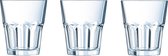 Arcoroc glas granity laag - Transparant - Glas - Ø 8 x 8 cm - Set van 6 - 200 ml