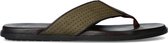 Sacha - Heren - Olijfgroene nubuck slippers - Maat 45