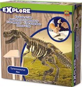 SES - Explore - T-rex skelet opgraven - opgravingsset dino - met houten beitel en hamer