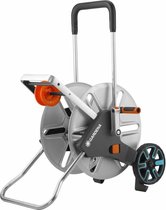 GARDENA - AquaRoll CleverRoll L Easy Metal Slangwagen - Maximaal 100 Meter - Verstelbare Handgreep