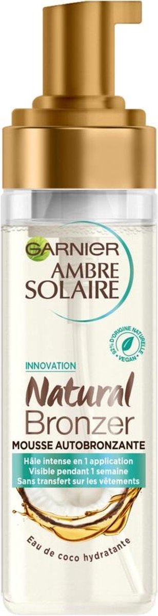 Goedkoopste 6x Garnier Ambre Solaire Self Tan Mousse Zelfbruiner voor Gezicht en Lichaam 200 ml