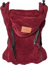 Bykay - Draagzak - Click Carrier Classic - Ribbed velvet Berry Red - Organic