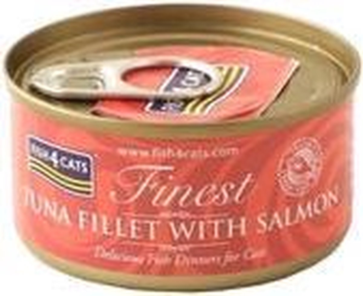 Fish4Cats Fish4Cats Finest - Tuna Fillet with Salmon - 10 x 70 gram