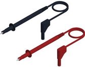 SKS Hirschmann PL 2600 SIL SW SET Jeu de cordons de test de sécurité [fiche 4mm - fiche 4mm] 1,00 m Rouge, Zwart 1 pièce(s)