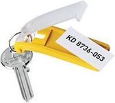 Durable Key Clip Sleutelhanger, Geel (pak 6 stuks)