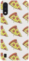 ADEL Siliconen Back Cover Softcase Hoesje voor Samsung Galaxy A01 - Junkfood Pizza