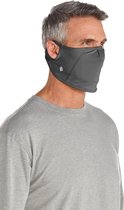 Coolibar - UV-werend Masker voor volwassenen - Blackburn - Houtskoolgrijs - maat L/XL