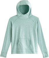 Coolibar - UV-werende Hoodie voor kinderen - LumaLeo - Lichtgroen - maat M (122-134cm)