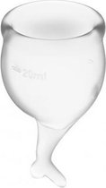 Satisfyer Feel Secure Menstruatie Cup Set - Transparant