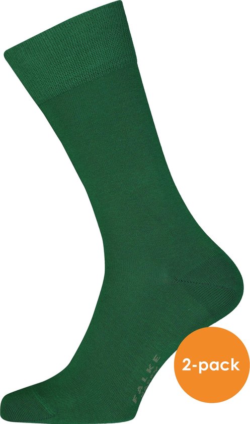 FALKE Happy herensokken (2-pack) - groen (golf) - Maat: 47-50