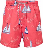 Snapper Rock UV werende Zwembroek Kinderen Island Sail - Rood - Maat 98-104