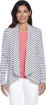 Coolibar - UV Sun Wrap Vest voor dames - Marietas - Navy/Wit - maat M