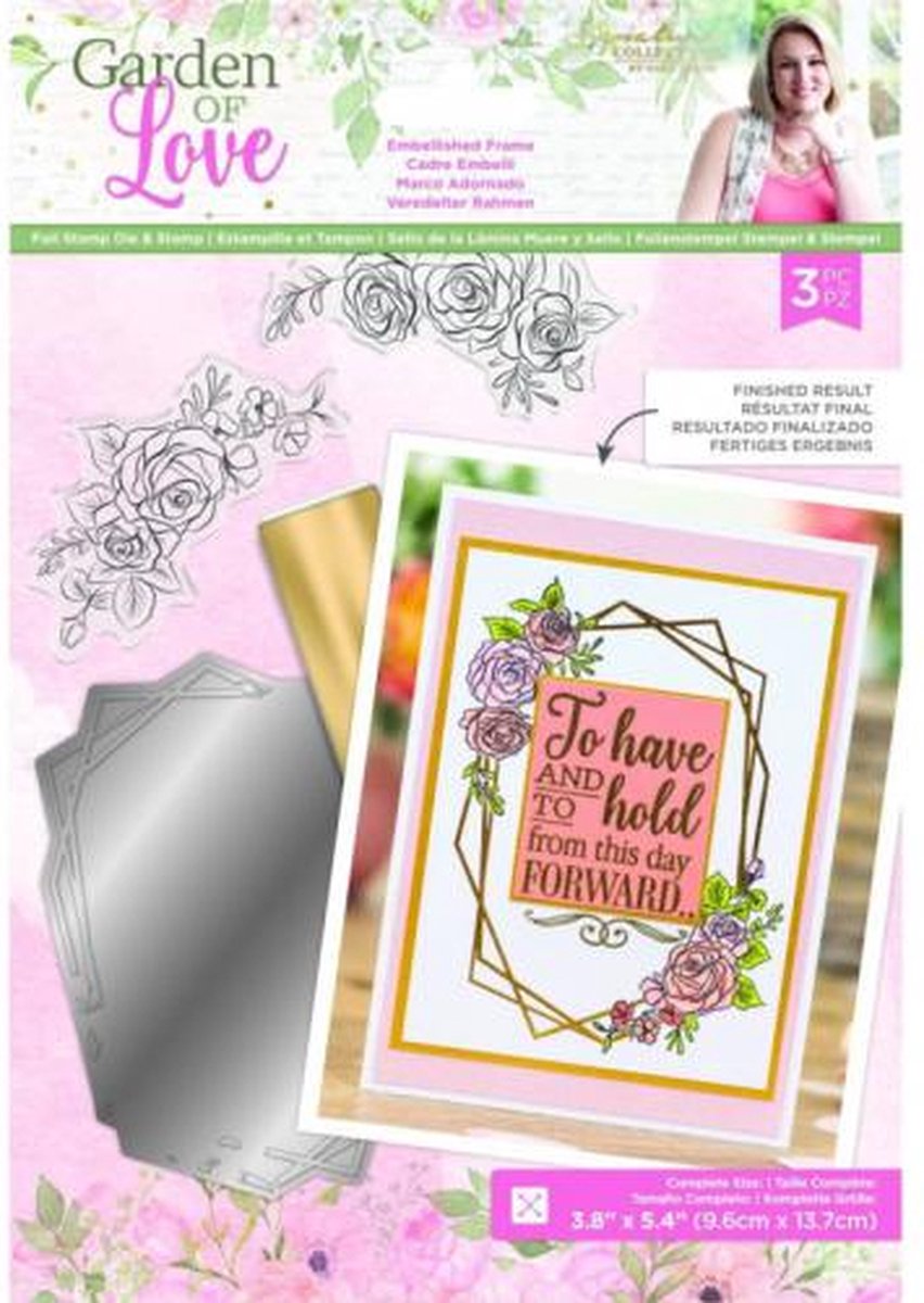 Garden of Love - Folie stempel en clearstamp set - Embellished Frame