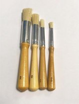 Stencil tamponeer penselen 4 stuks formaten. 000.00.0.2