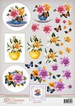 Ann's Paper Art 3D Decoupage Sheet - Dahlia