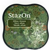 Stazon sneldrogend stempelkussen midi Olive Green