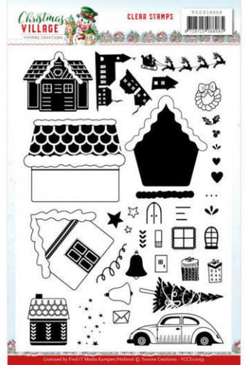 Yvonne Creations - Clearstamp - Christmas Village - YCCS10059