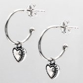 Jawan Heart J-Hoop Earrings