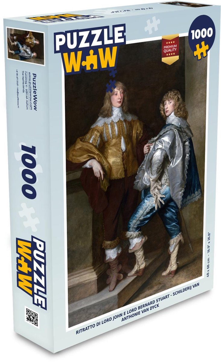 Afbeelding van product Puzzel 1000 stukjes volwassenen Anthonie van Dyck (RM) 1000 stukjes - Ritratto di Lord John e Lord Bernard Stuart - Schilderij van Anthonie van Dyck puzzel 1000 stukjes - PuzzleWow heeft +100000 puzz