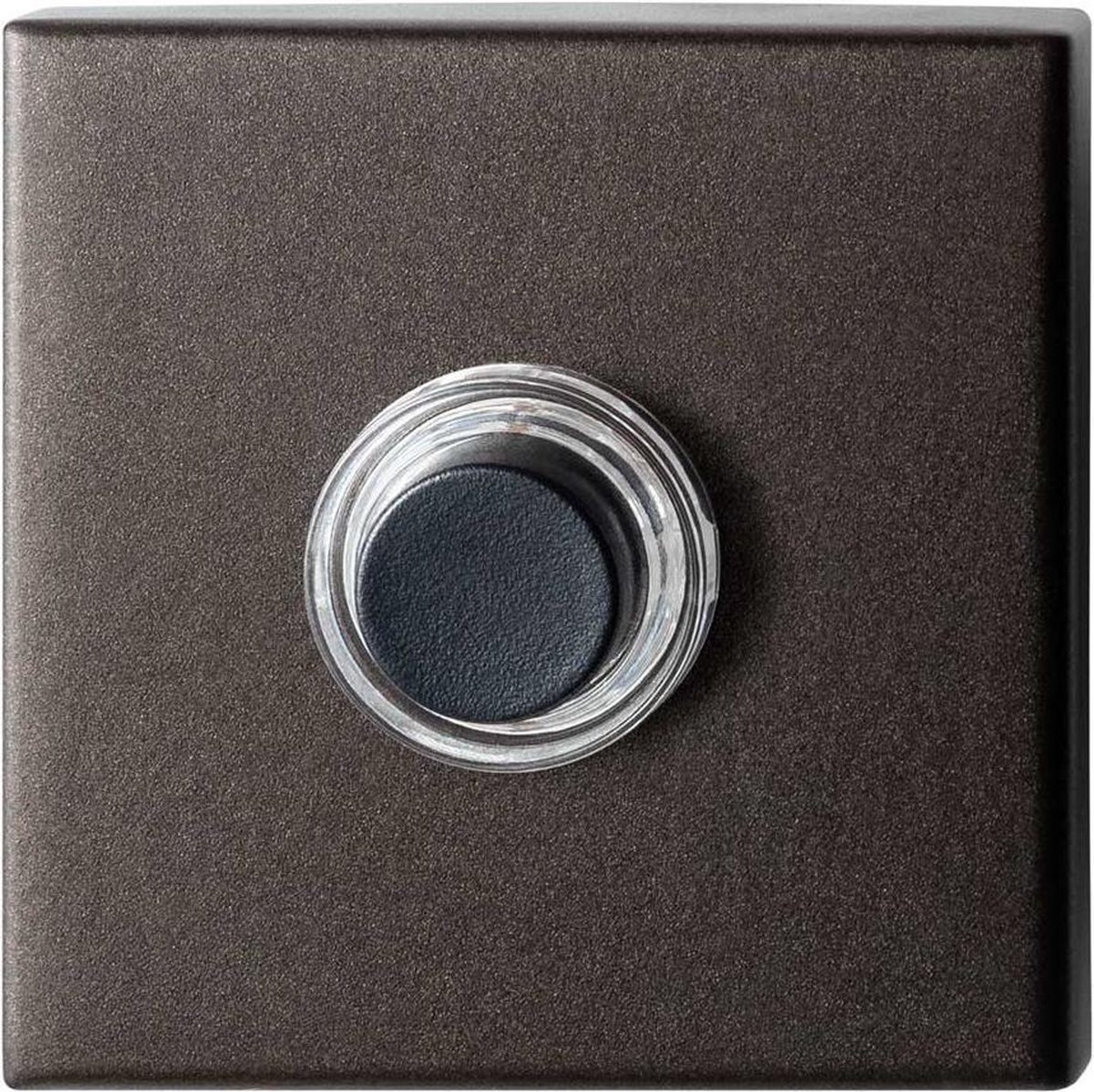 GPF9826.A1.1102 deurbel met zwarte button vierkant 50x50x8 mm Dark blend