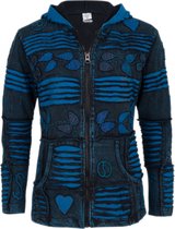 Dames Vest van Katoen met Polyester Fleece voering en vaste capuchon - SHAKALOHA - W Stielzz Blue L.