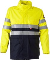 Havep 40001 Parka Marine/Fluo Geel maat M