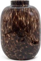 Glazen vaas luipaard - Kolony - glazen decoratie - 24x24x35cm