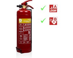 Smartwares 10.014.97 - Brandblusser Schuim 2L - Incl ophangbeugel - Brandklasse AB - BSI Gecertificeerd