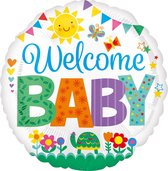 Amscan Folieballon Welcome Baby Cute 43 Cm Wit