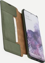 Minim Samsung Galaxy S20 Plus Hoesje Echt Leer Book Case Groen