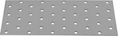 GeZu Impex ® Platte verbinders 80x200x2 mm /Geperforreerde plaat Verzinkt / Hout Verbinders Binnen / stalen verbindingsstukken /geperforeerde plaat plat ijzer
