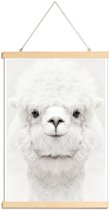 JUNIQE - Posterhanger Lachende Alpaca -30x45 /Wit
