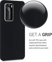kwmobile telefoonhoesje voor Huawei P40 Pro - Hoesje met siliconen coating - Smartphone case in mat zwart